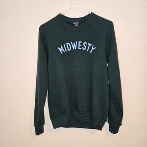 The Midwest Girl "Midwesty" Crew Sweatshirt in Green